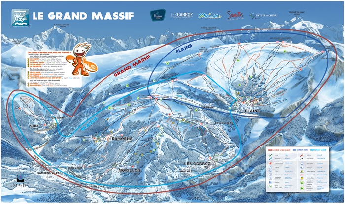 Grand Massif Piste Map